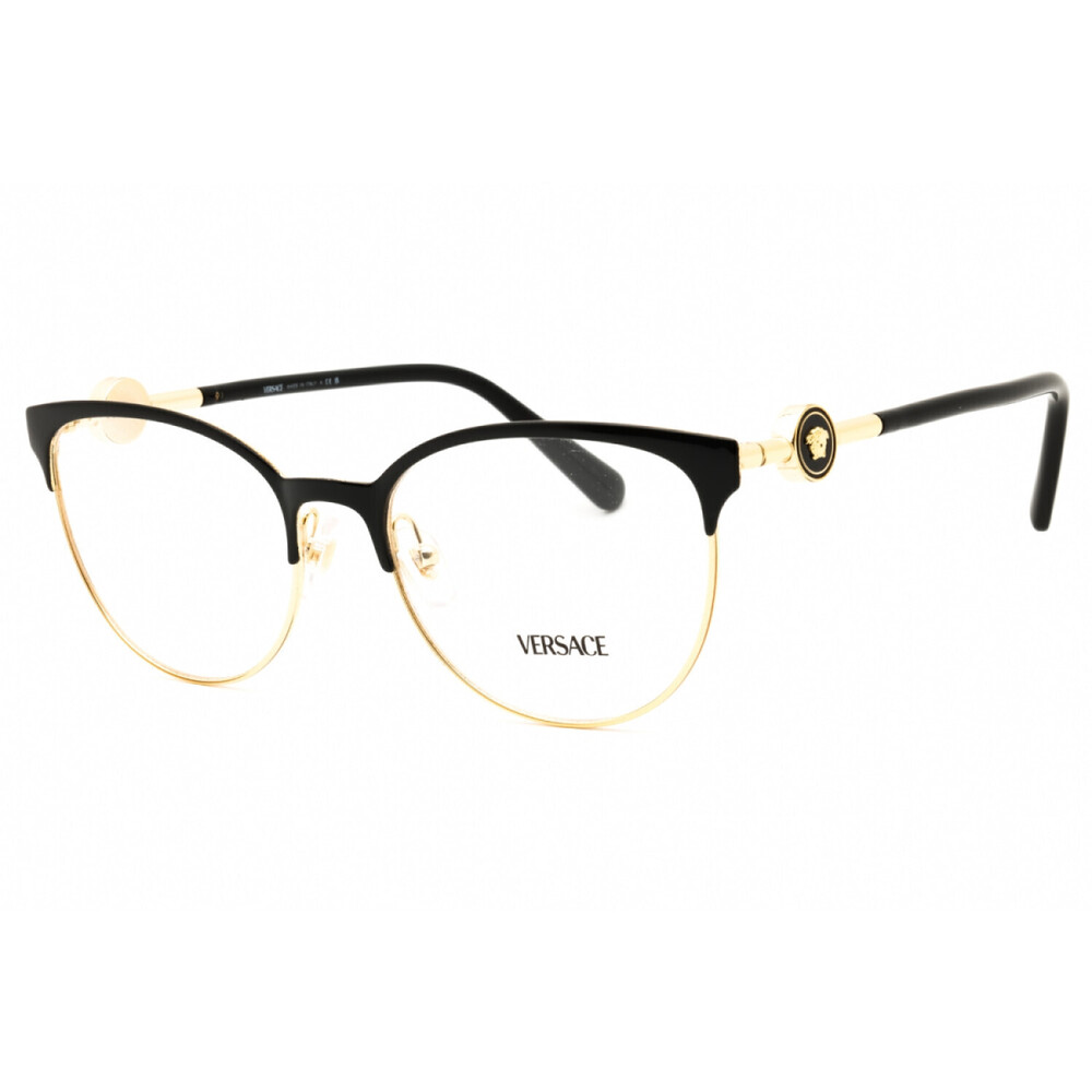 NEW Versace VE1271 1433 Black Gold Eyeglasses Authentic